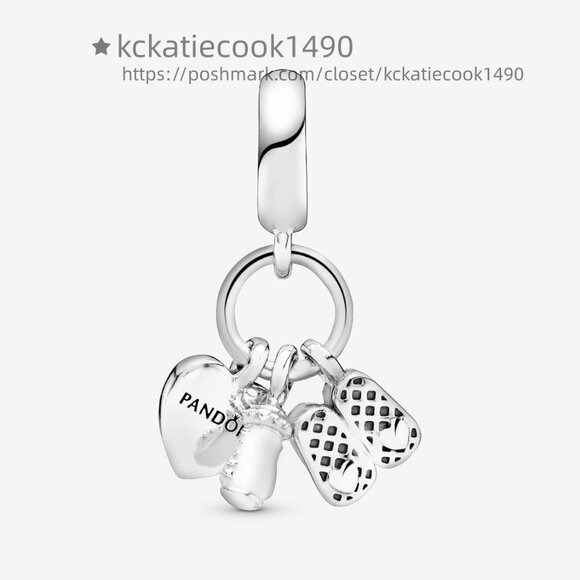 Pandora Baby Bottle & Shoes Dangle Charm - Picture 2 of 6